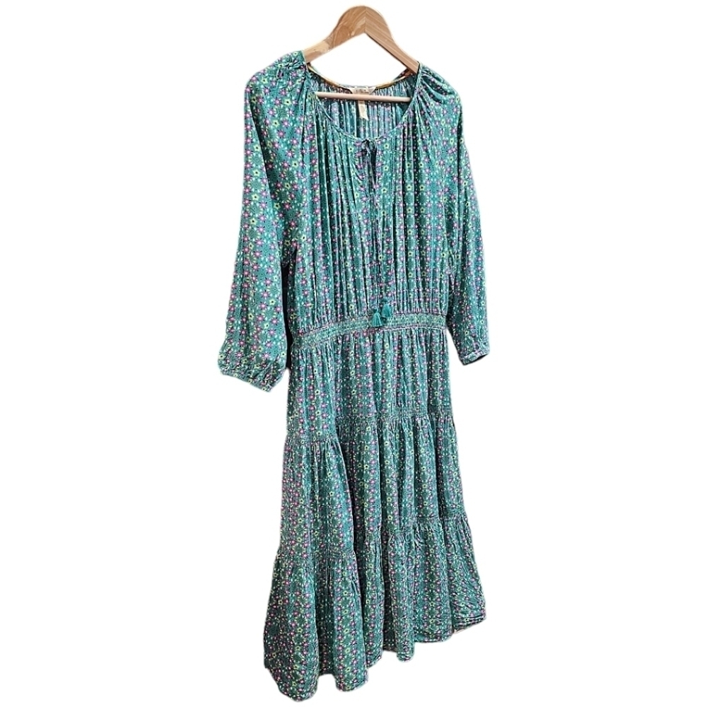 Matilda Jane Age Of Aquarius Floral Long Sleeve Peasant Dress Large Cottagecore - Picture 3 of 10